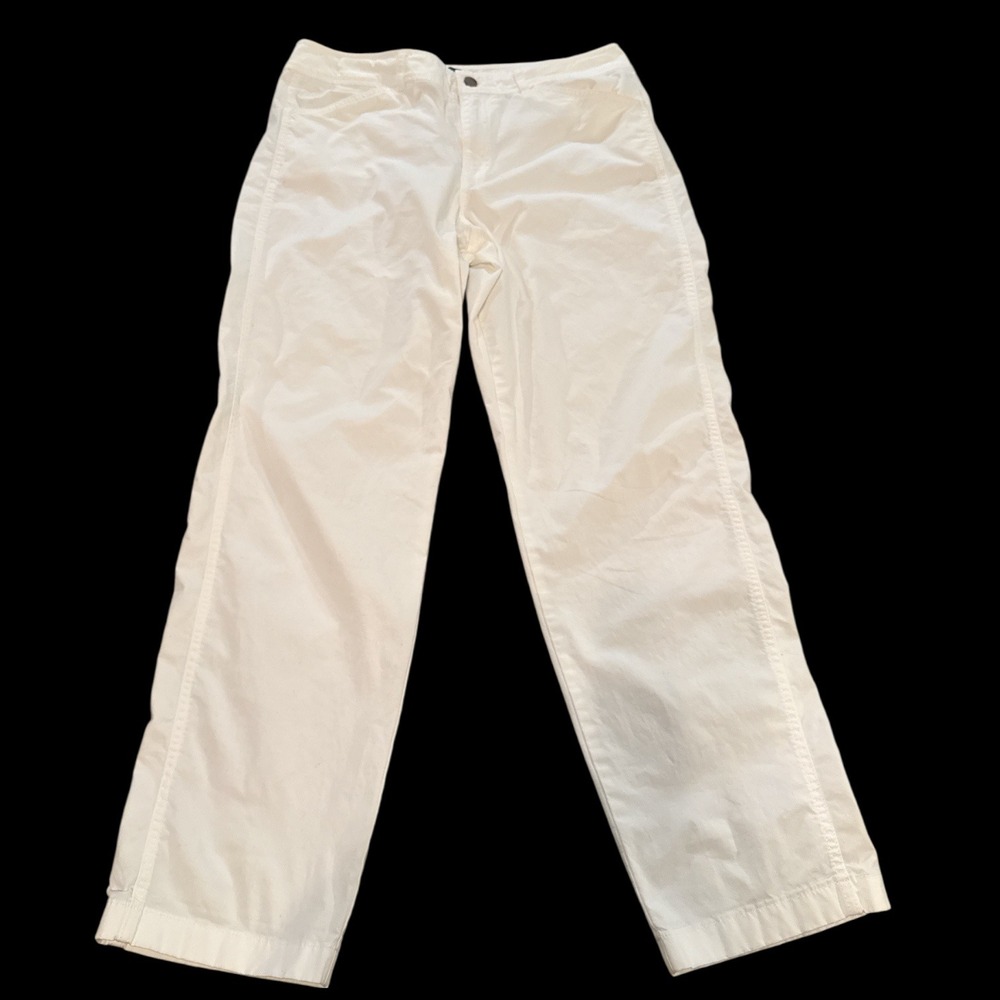 Pendleton Womens White Cotton Chino Straight Leg Pants Size 10 Minimalist